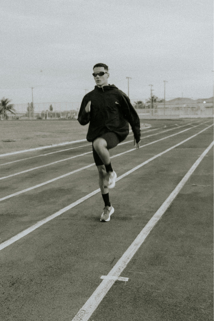 Athlete achieving goals